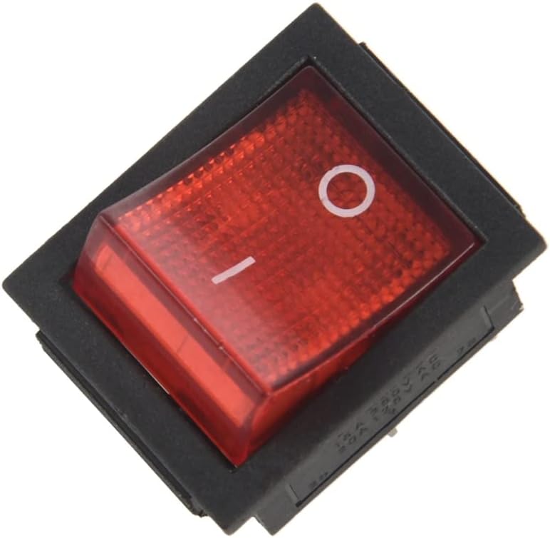 10x אור אדום 4 סיכה dpst on/כיבוי הצמד במתג נדנדה 15A/250V 20A/125V AC 28X22 ממ | | -